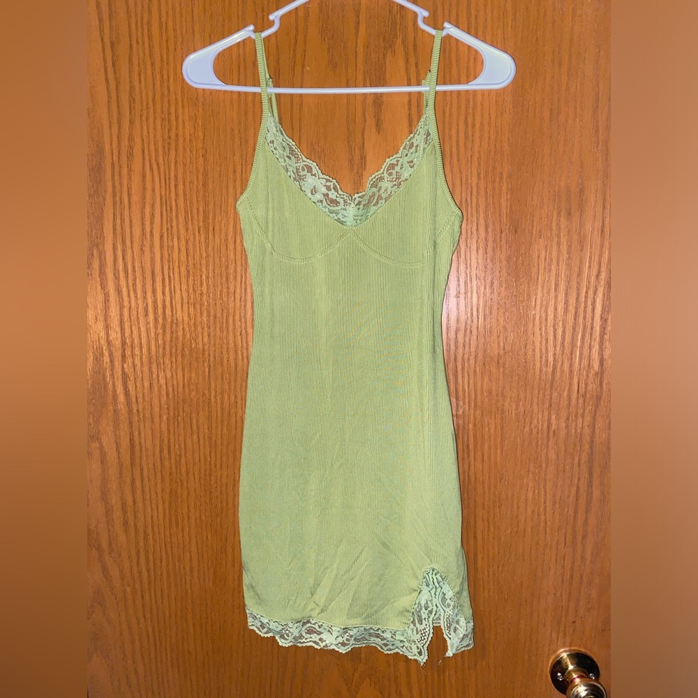 Cute green mini dress :)